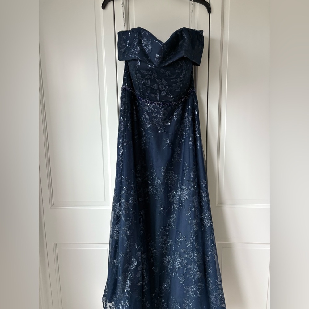 Jade Couture Mother of the Bride by Jasmine Dress Navy Size 2